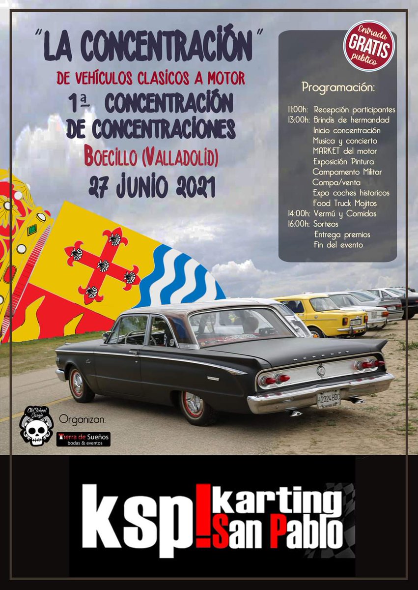 Clasicos_a_motor (@clasicosamotor) on Twitter photo 📣 <a href="/KartingSanPablo/">Karting San Pablo</a>, confirmado como colaborador de "LA CONCENTRACIÓN", el Festival Clásicos a Motor de BOECILLO #Valladolid!! 🏎️
Regresamos con la 3ª edición de la concentración más FAMILIAR, reuniremos todo tipo de vehículos clásicos e históricos y ocio familiar 📣 <a href="/KartingSanPablo/">Karting San Pablo</a>, confirmado como colaborador de "LA CONCENTRACIÓN", el Festival Clásicos a Motor de BOECILLO #Valladolid!! 🏎️
Regresamos con la 3ª edición de la concentración más FAMILIAR, reuniremos todo tipo de vehículos clásicos e históricos y ocio familiar