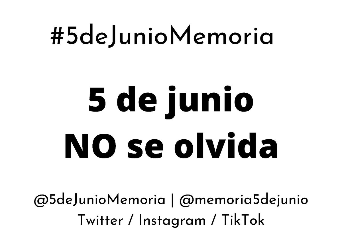 5deJunioMemoria's tweet photo. El hashtag para toda la movilización que nosotrxs convocamos hoy es #5deJunioMemoria Úsenlo y compartan todas las fotos, videos y material que quieran. ❤️ https://t.co/Hyk4oYaUm8