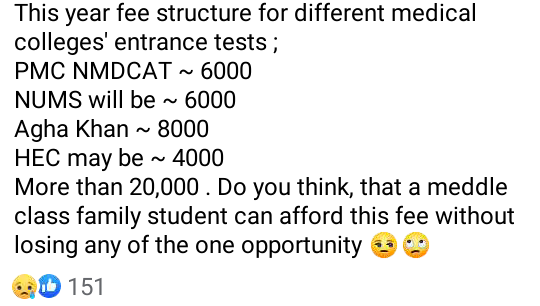 HabibUr31864910's tweet photo. Do you think a student belonging from a mediocre family can fulfill these fees #PMCFeeKmKru https://t.co/KEJGXBi9cu