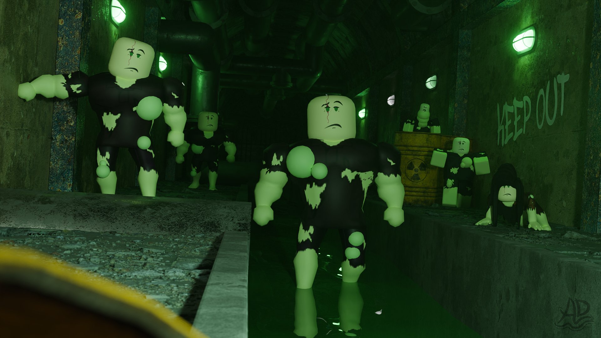 Roblox Zombies, green, HD phone wallpaper