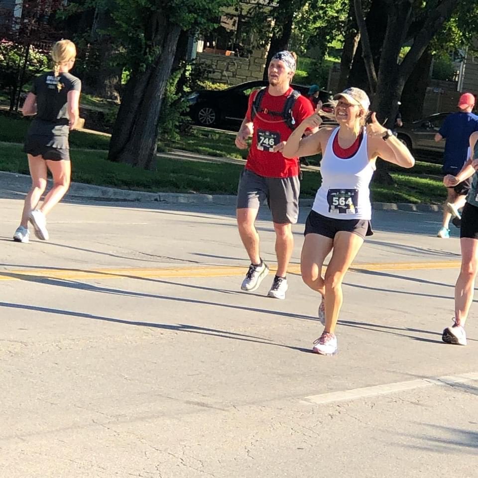 CoachTucker11's tweet photo. I’m pretty biased but I think my daughter-in-law @erica_tucker20 is pretty awesome! Great job today! #13.1 #HospitalRun #KC https://t.co/pZ88Cdf9ej