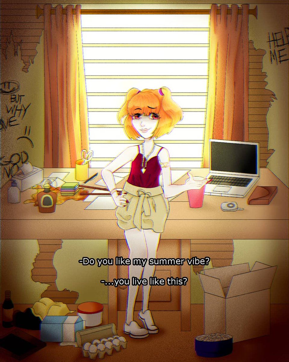 CatDoesStupidT1's tweet photo. I wanna start posting to Twitter again! Anywho, this is a part of the art challenge #junetobesummer on Instagram. It's my oc Helena in her natural habitat.
#art #anime #animeart #animegirl #digitalart #digitaldrawing #arts #drawing #illustration #aestheticart https://t.co/Xg5XVwPHgh