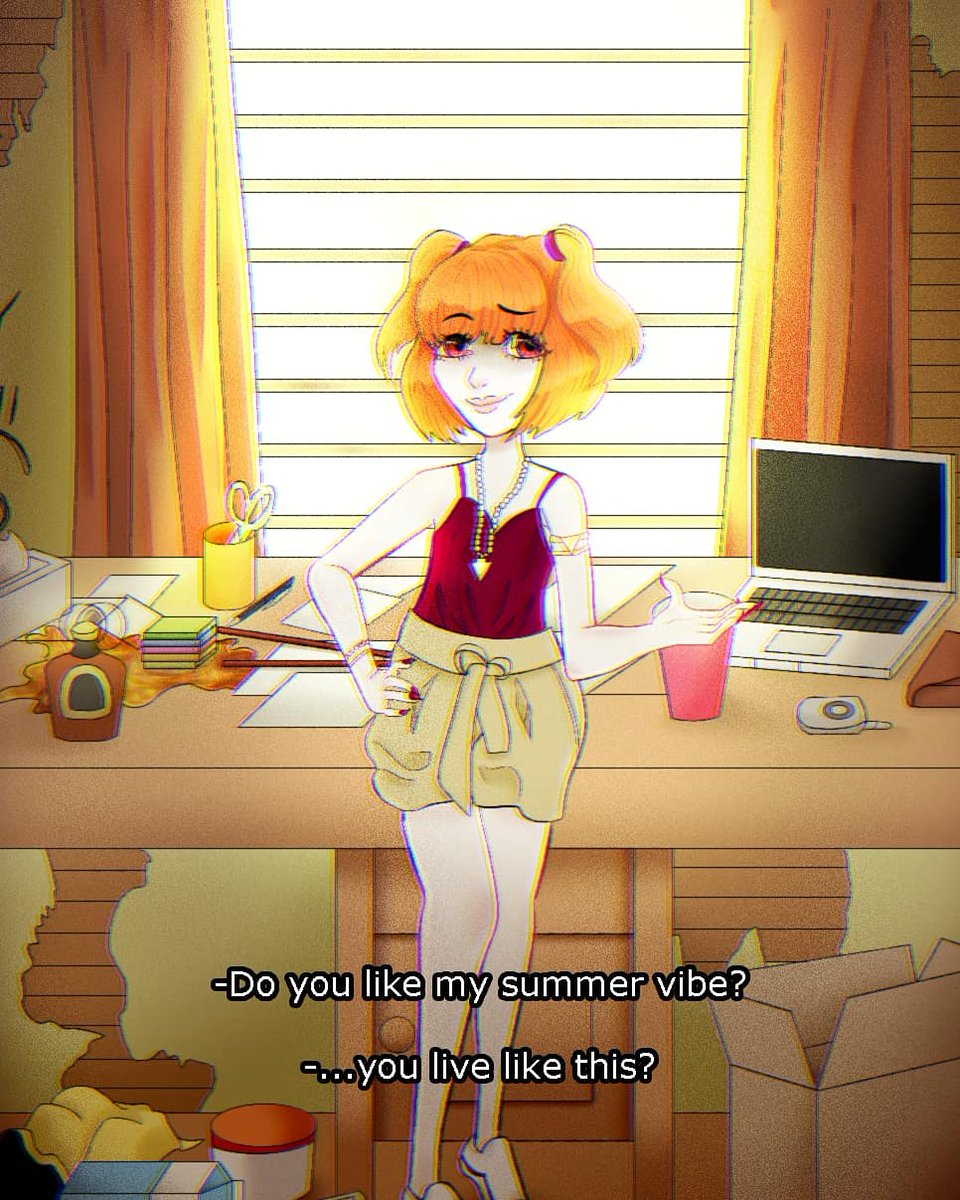CatDoesStupidT1's tweet photo. I wanna start posting to Twitter again! Anywho, this is a part of the art challenge #junetobesummer on Instagram. It's my oc Helena in her natural habitat.
#art #anime #animeart #animegirl #digitalart #digitaldrawing #arts #drawing #illustration #aestheticart https://t.co/Xg5XVwPHgh