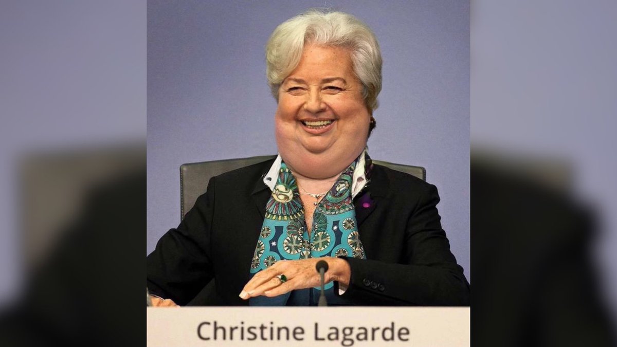 Mrs Lagarde do croissants taste better, when paid with fresh printed money?

No comment