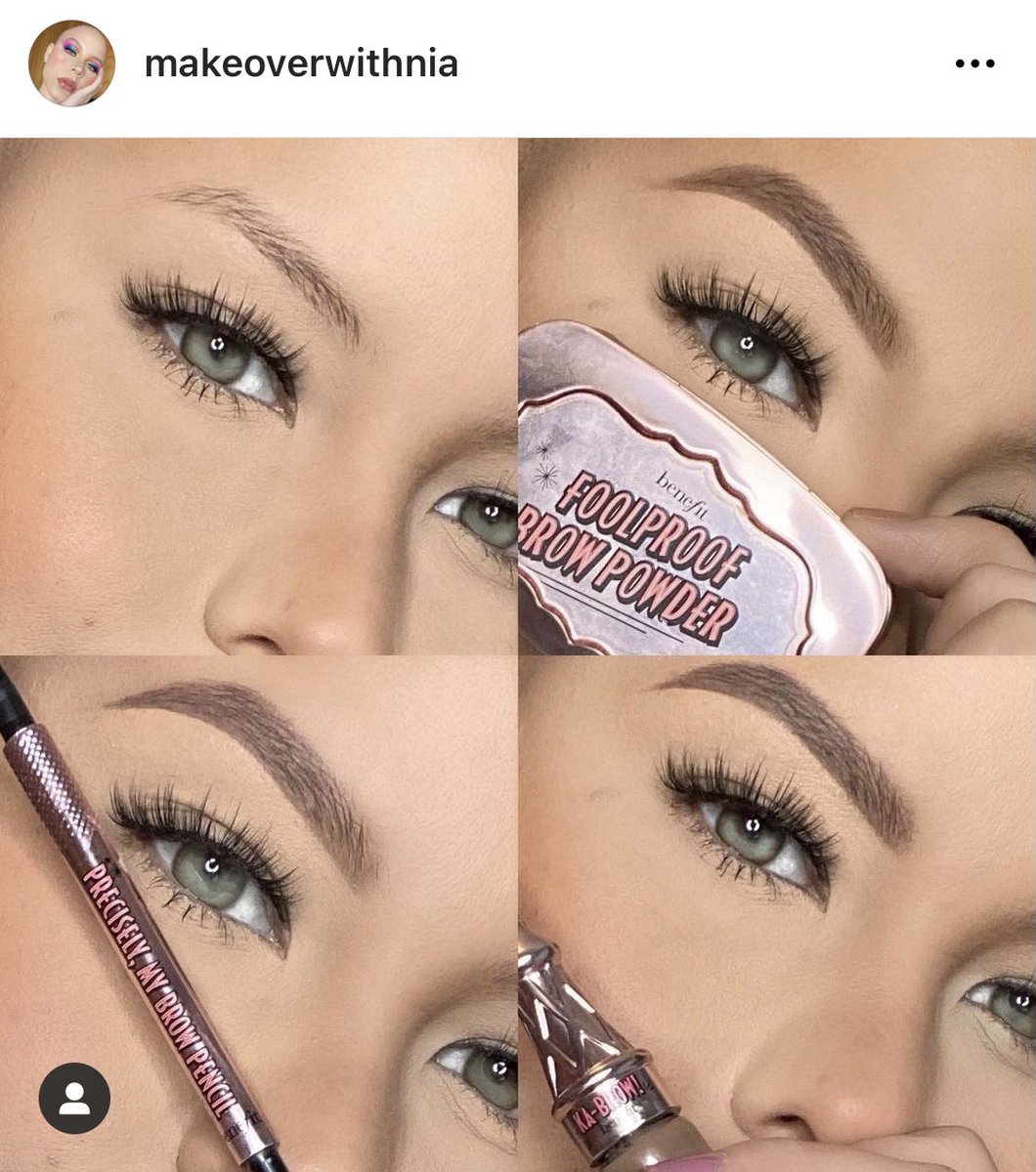 makeoverwithnia's tweet photo. @BenefitBeauty Amazing brows!!! 😍 Love all your brow products! https://t.co/8lew5KKmSB