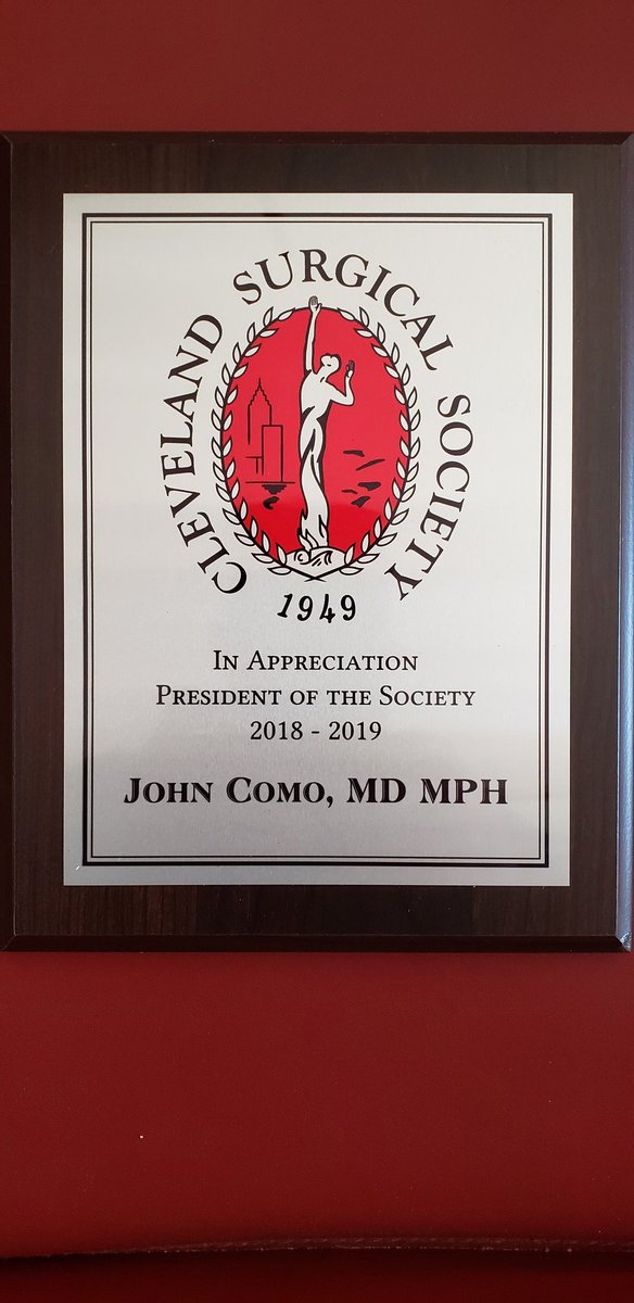 Just got this in the mail. It was a true privilege to have served this society. @CleveSurg