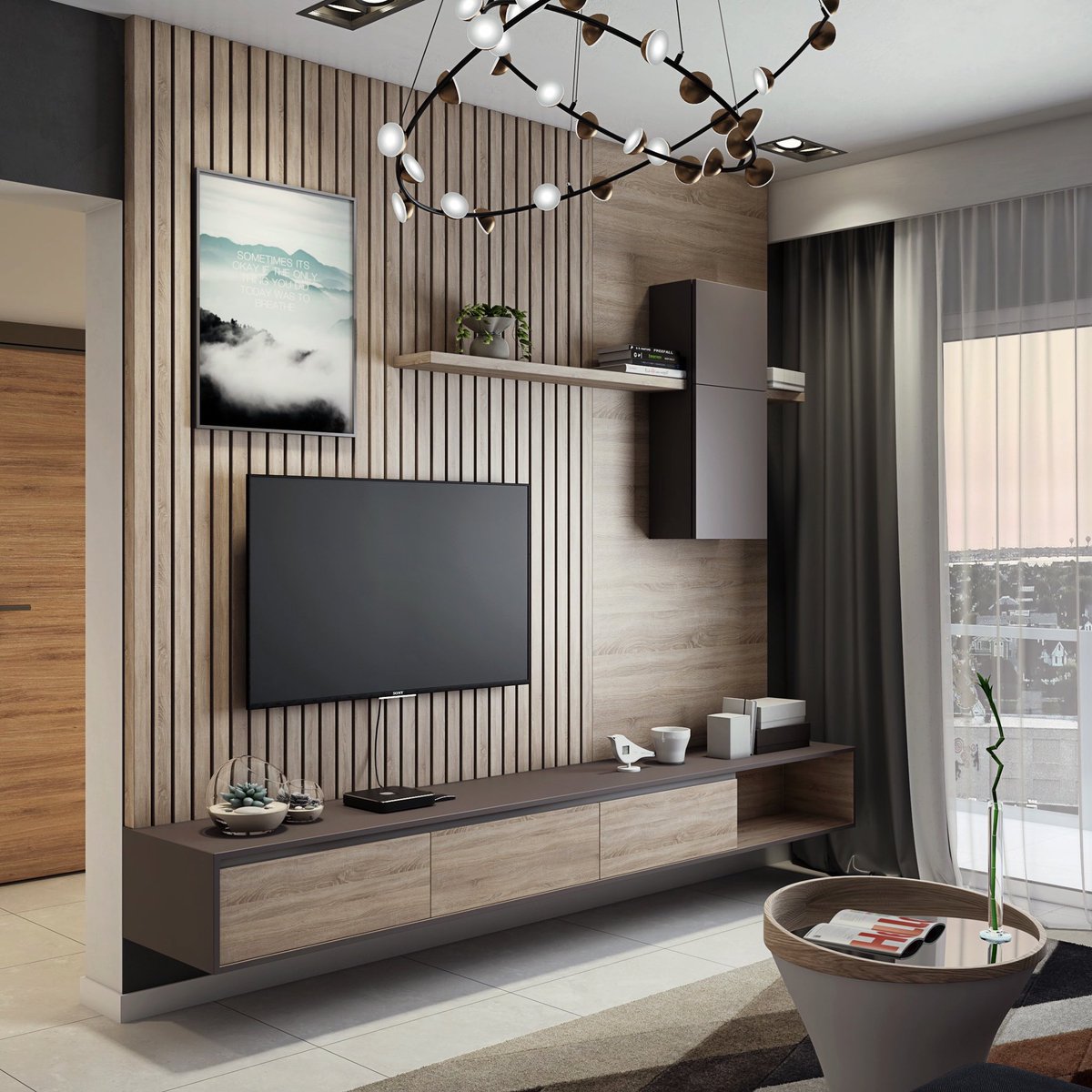 HomeOCD's tweet photo. This TV wall is beautiful 🤍 &amp; that light 💡 

#interiordesign #interiorstyling #light #interiors #interiordecoration #TVwall #HomeOCD #hinching #interiorinspo https://t.co/eF1EIkQoc3