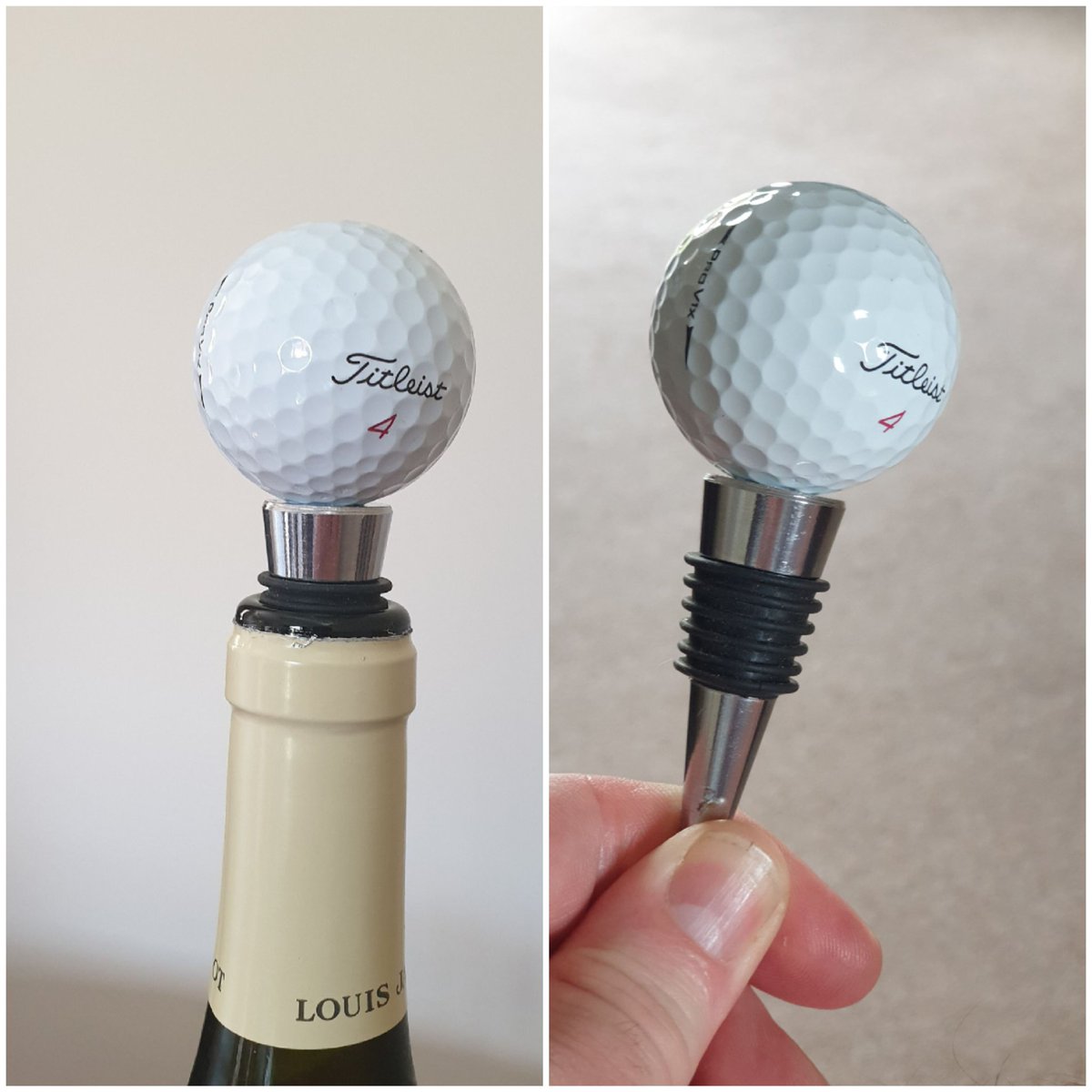 Sorry <a href="/TitleistEurope/">Titleist Europe</a> but needed a new bottle stopper so customised one ⛳🏌‍♂️