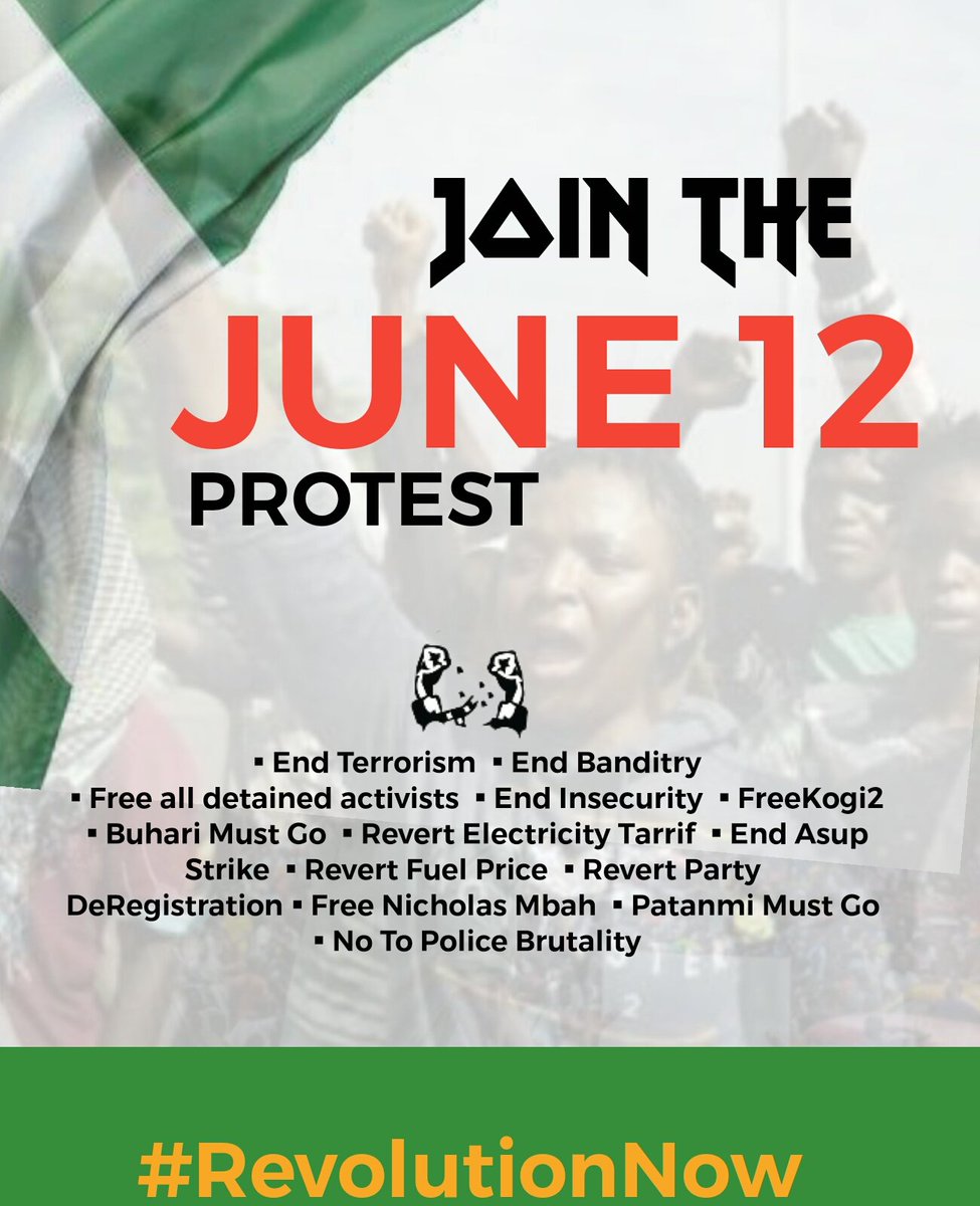 ENDORSED! A group of lawyers, LAWYERS FOR RULE OF LAW, will actively take part in the #June12Protest by offering pro bono services to those arrested across Nigeria in the course of this protest. We're mobilizing. Lawyers willing to join should reach out. More details to follow.