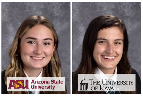 🇺🇸🇺🇸USA Bound! 🇺🇸🇺🇸 Congratulations to Shaelyn who will be pursuing Interior Design at Arizona State University and Sydney who plans to major in Elementary Education at University of Iowa... "Go Hawkeyes!"