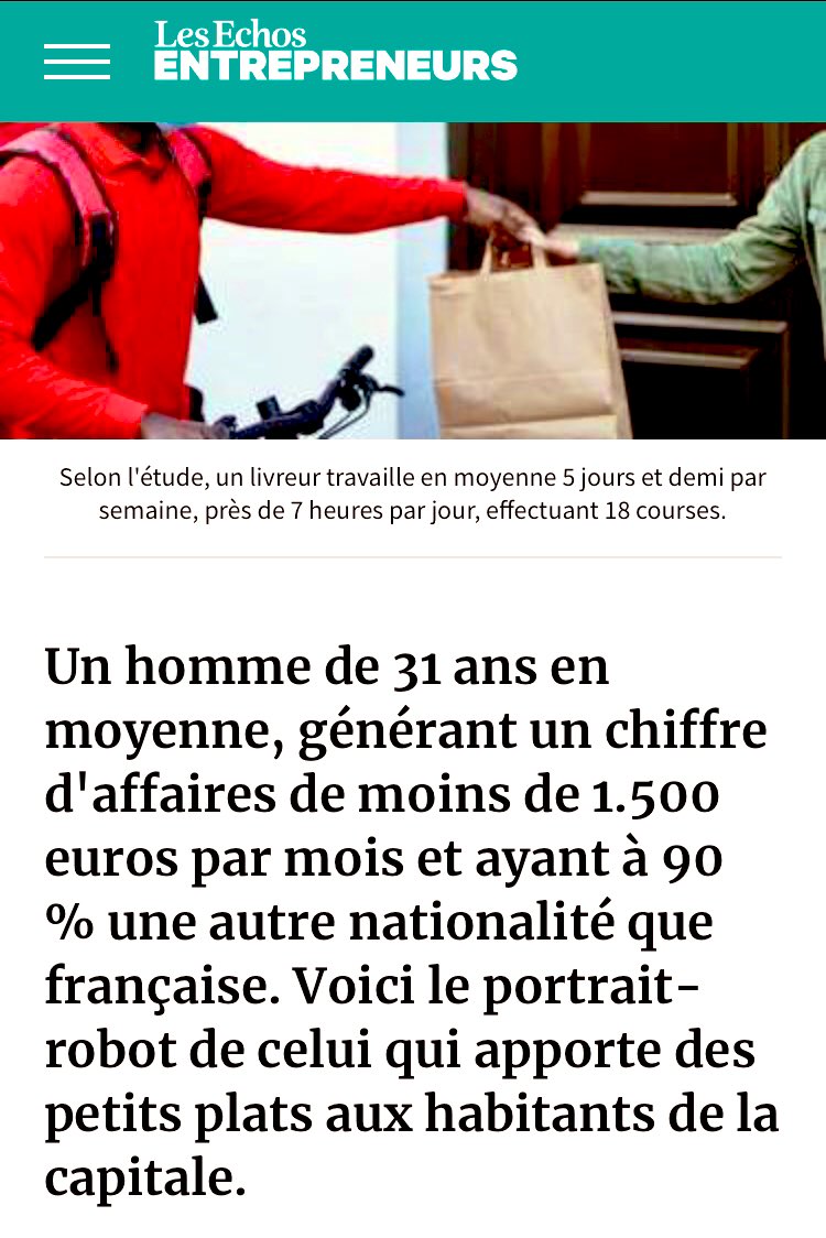 dertbt's tweet photo. 90% des livreurs de repas sont étranger en France.
Bravo pour leur disponibilité.
#business #vendeur #magasin #vente #entreprise #manager #entrepreneur #marketing #serviceclient #disponibilité #startup #innovation #management #CEO #wakework #amazon #commerce #Apple #Google #uber https://t.co/yg0ZjhDTcG