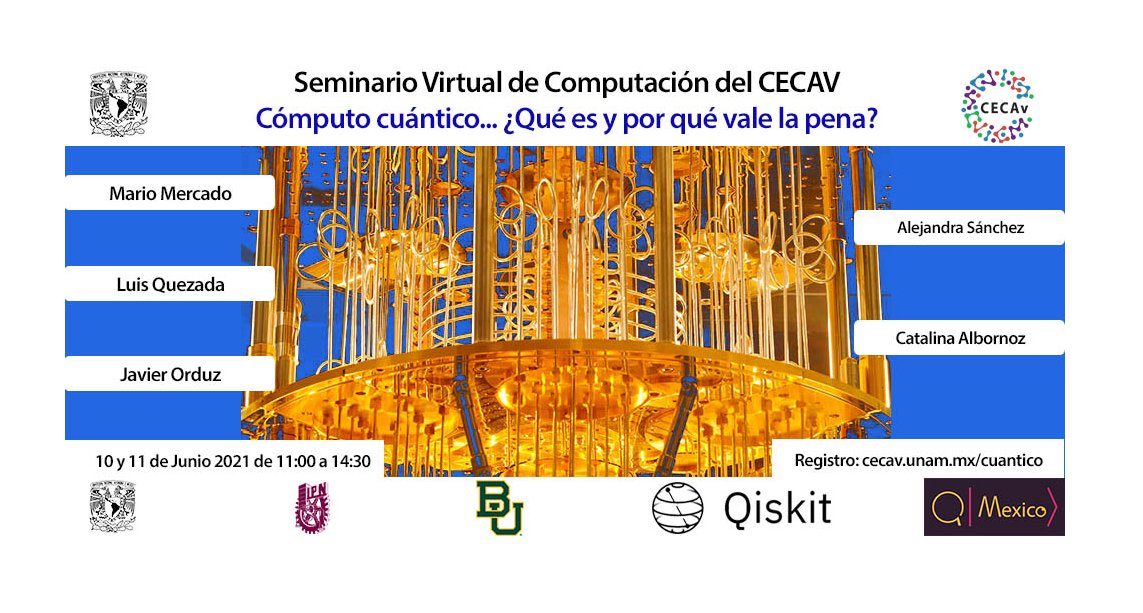 QMexico (@_qmexico) on Twitter photo ๐รณ๐ฆ๐ฉ๐ฎ๐ญ๐จ ๐๐ฎรก๐ง๐ญ๐ข๐๐จ... ยฟ๐๐ฎรฉ ๐๐ฌ ๐ฒ ๐ฉ๐จ๐ซ ๐ช๐ฎรฉ ๐ฏ๐๐ฅ๐ ๐ฅ๐ ๐ฉ๐๐ง๐?
๐๐๐๐ญ๐๐๐ค presente en el Seminario Virtual de Computaciรณn del CECAv.
ยกAcompรกรฑanos! - cecav.unam.mx/cuantico/
Jueves 10 y 11 de Junio 2021 ๐รณ๐ฆ๐ฉ๐ฎ๐ญ๐จ ๐๐ฎรก๐ง๐ญ๐ข๐๐จ... ยฟ๐๐ฎรฉ ๐๐ฌ ๐ฒ ๐ฉ๐จ๐ซ ๐ช๐ฎรฉ ๐ฏ๐๐ฅ๐ ๐ฅ๐ ๐ฉ๐๐ง๐?
๐๐๐๐ญ๐๐๐ค presente en el Seminario Virtual de Computaciรณn del CECAv.
ยกAcompรกรฑanos! - cecav.unam.mx/cuantico/
Jueves 10 y 11 de Junio 2021