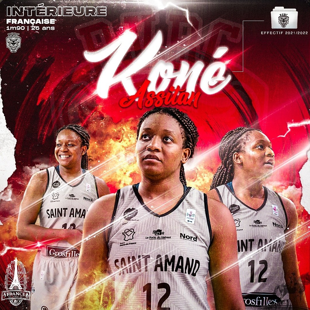 - 𝘽𝙞𝙚𝙣𝙫𝙚𝙣𝙪𝙚 <a href="/AssiitanK/">Assitan Koné</a> ! 🔥

En provenance de <a href="/St_Amand_Basket/">Saint-Amand Basket</a>, Assitan Koné, joueuse polyvalente, renforcera la raquette des Tigresses pour la saison 2021-2022 ! 🏀

#BEATIGRESS 🐯