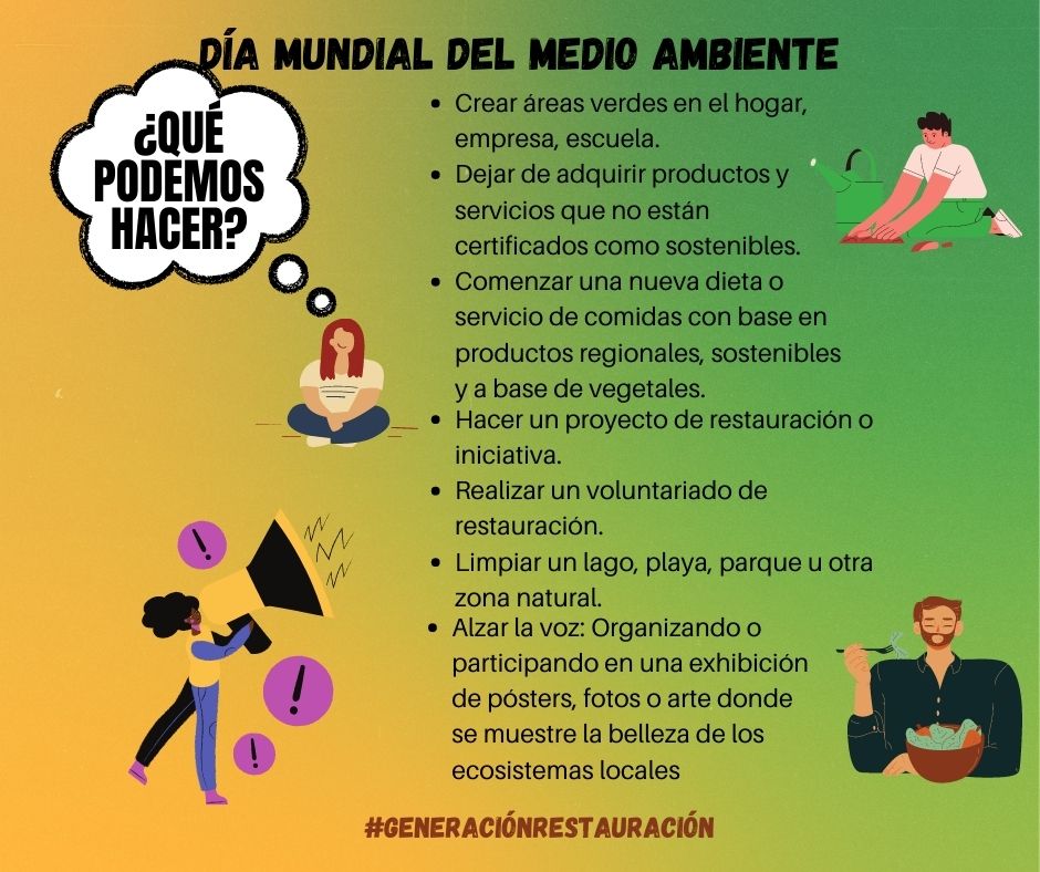 Solo con ecosistemas saludables podemos mejorar los medios de vida de las personas, contrarrestar el cambio climático 🌎y detener el colapso de la biodiversidad🔥. worldenvironmentday.global/es/participa/g…
#DíaMundialDelMedioAmbiente
#ContagiaElCambio  #WorldEnvironmentDay
#GeneraciónRestauración