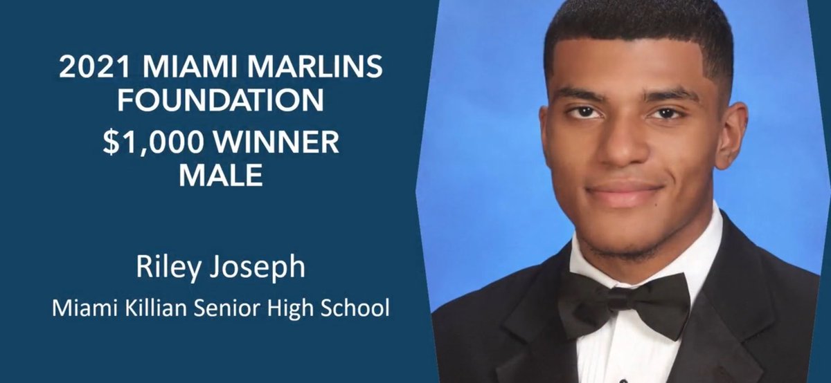 CONGRATS RILEY - Recipient of the Miami Marlins Foundation Award.  #ScholarAthlete #GoCougars #TheK #Classof2021 #TheLegacyContinues <a href="/MDCPSSouth/">South Region Office</a> <a href="/Marlins/">Miami Marlins</a>