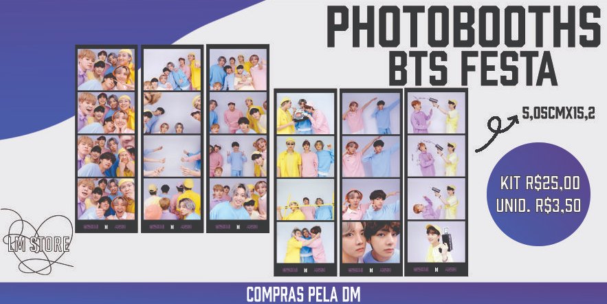 lovemyselfstore's tweet photo. 🌸 Photobooths BTS Festa Fanmade 🌸
Kit 1 ou Kit 2 R$25,00 + frete
Unidade R$3,50 + frete https://t.co/dEDCcsd2jA