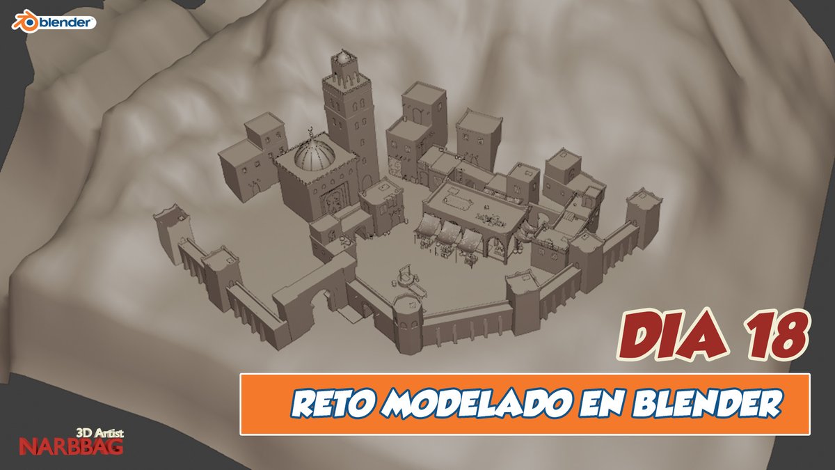 Narbbag's tweet photo. Modelado día 18 - Creamos el Terreno y ajustamos posiciones y tamaños #Blender3d #reto #challenge #modelado #3Dartist #sand #blenderer #terrain #environment #market https://t.co/0t2mZu2Ycv https://t.co/TJp9nyHR2t