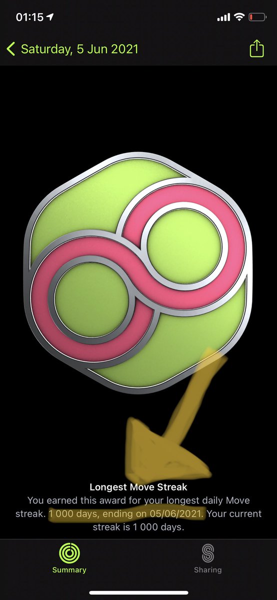 So I wish I had some academic achievement to brag about, but that article is still under review. Anyway, this happened today. #closetherings #1000days #applewatch #phdlife