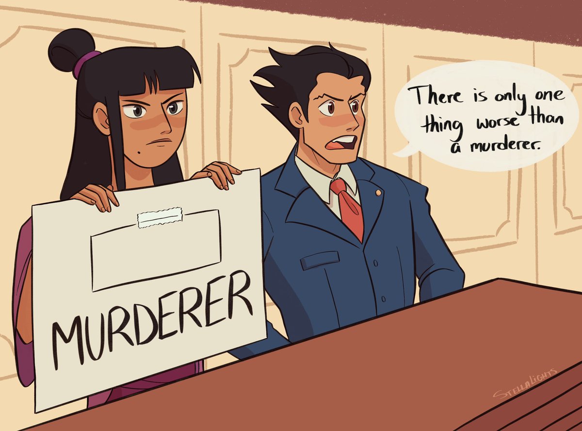 stellalights's tweet photo. replaying ace attorney w friends and we’re on turnabout samurai #AceAttorney https://t.co/ZPMXn8dooN