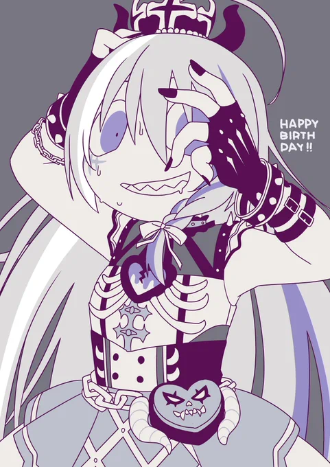 #星輝子誕生祭2021
急いで描いたものでごめん、星輝子ちゃんお誕生日おめでとう! 