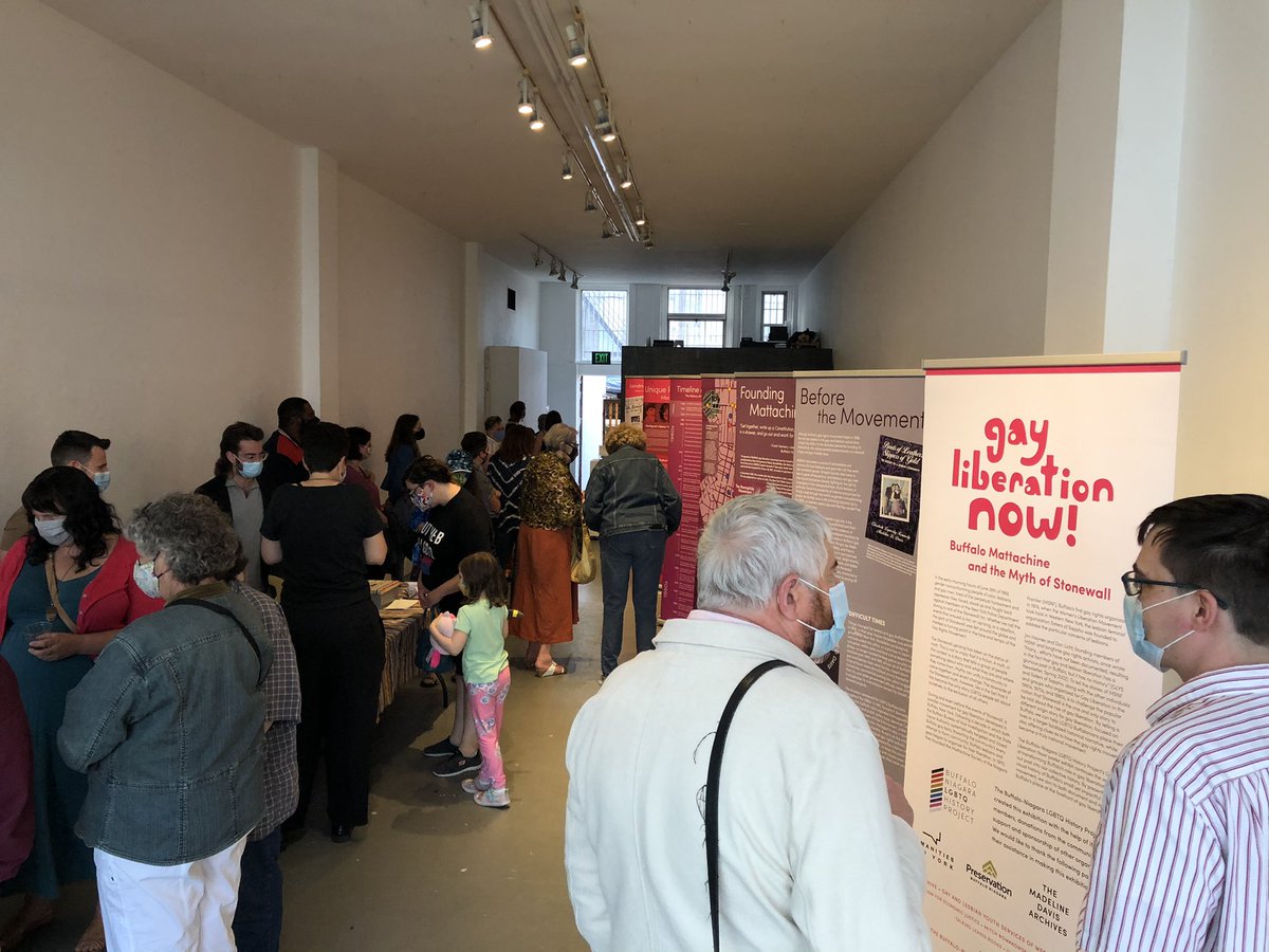 elmuseobuffalo's tweet photo. Thanks to everyone who came out last night for #firstfriday 🌈 

Gay Liberation NOW! is open for viewing until 5pm today, and by appointment next week (through Friday 6/11).

@bflolgbtqhist https://t.co/yvhUY3kCp3