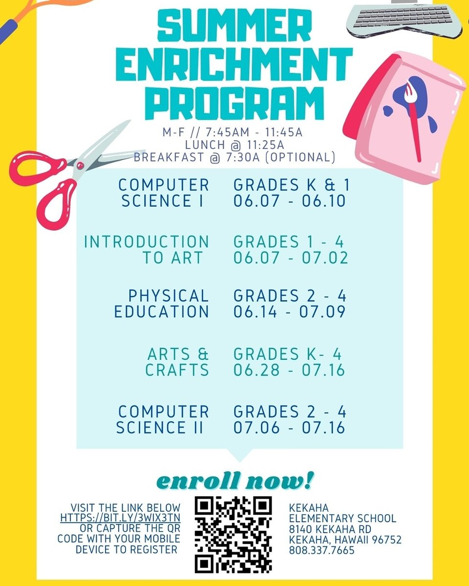 Registration is still open. Only Arts and Crafts is closed! <a href="/HIDOE808/">Hawai‘i Public Schools</a> <a href="/paulzina/">Paul Zina</a>