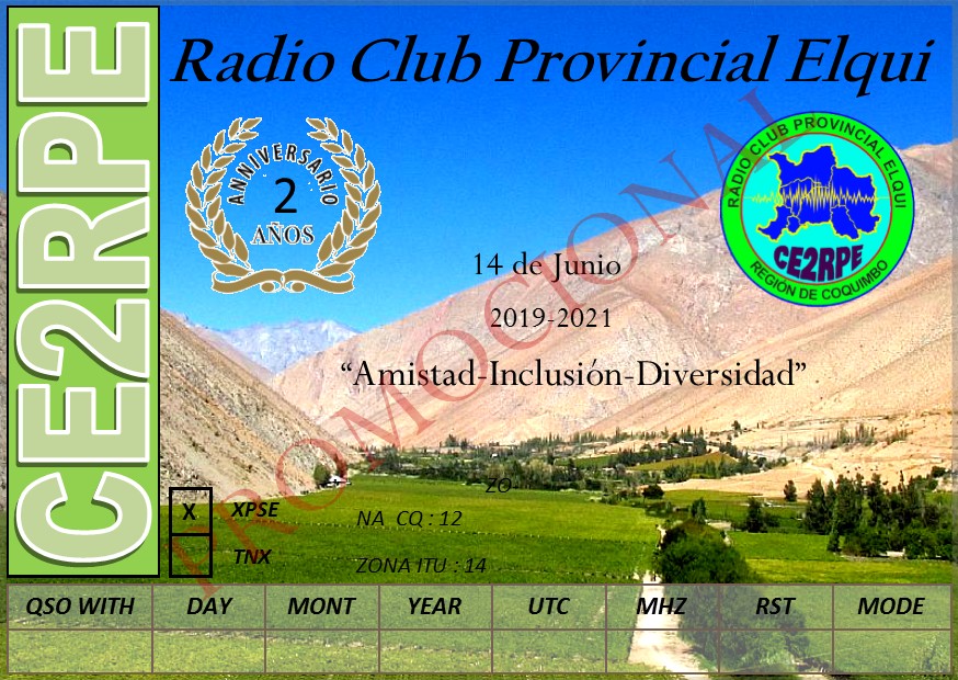 ASAraya's tweet image. Actividad radial próximo 19 y 20 de junio.
2 años Radio Club Provincial Elqui.
Bases en Qrz.com