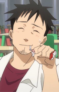 someguyluvr's tweet image. have you ever seen an older anime man that has short spiky black hair and stubble? yeah well this account is dedicated to the not very important men who fall under that trope!!!!