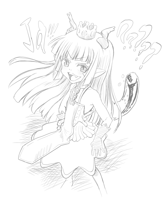 急に来た?はてな疑問符オブクエスチョンが楽しみでどうしようもなくて描いた。描いて気付いたけど眼の造形だけではなく鼻の穴とか歯の感じがめっちゃ爬虫類で新鮮。動くとこ早く観たい! 