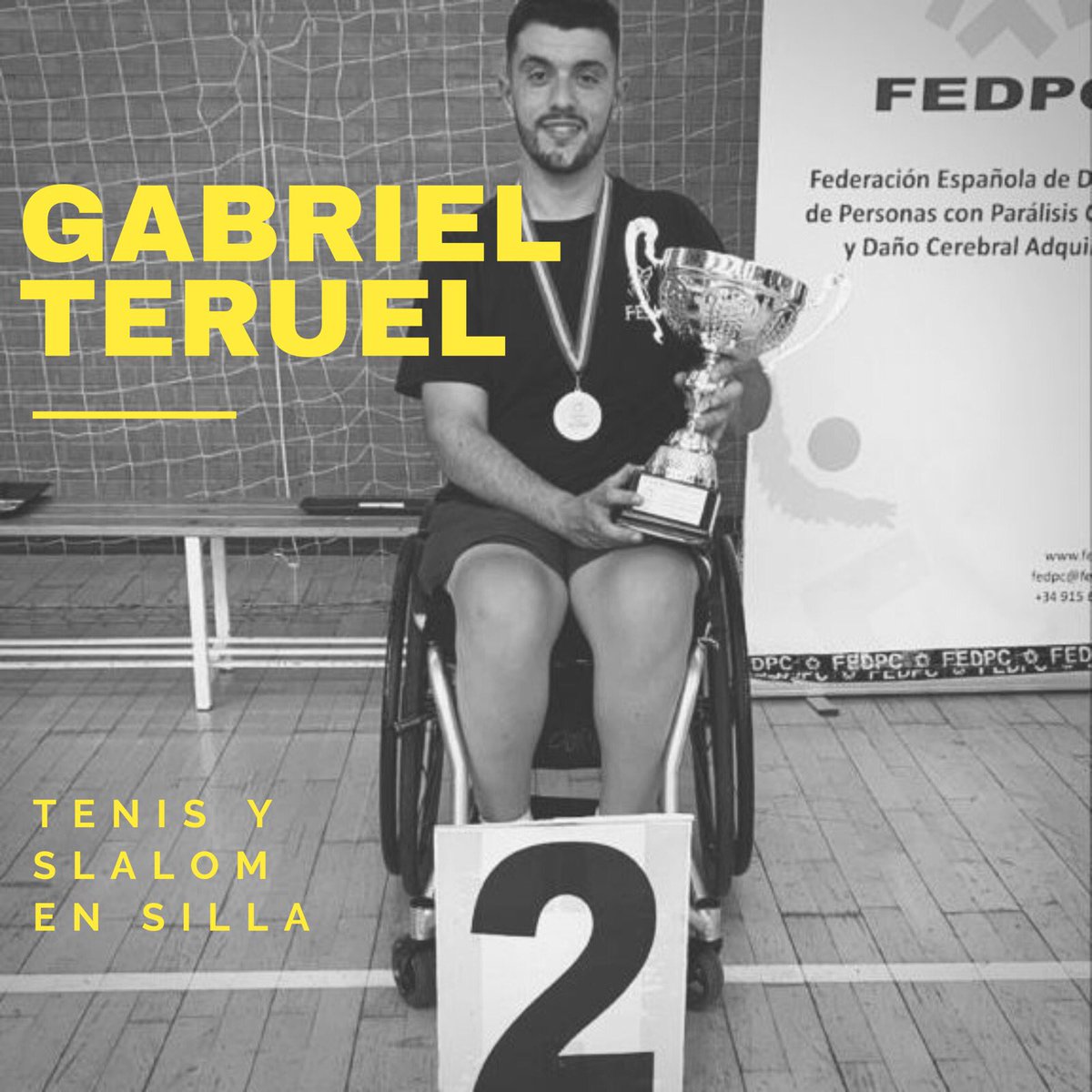 noelialppodcast's tweet photo. Es Gabriel Teruel y hace apenas unas semanas se trajo la copa que aparece en la foto del Campeonato de España de Slalom.

Charlamos con Gabriel que nos cuenta cómo abrió una campaña de crowdfunding para conseguir una silla y 48 horas consiguió su objetivo. 
@Gabri76698278 https://t.co/vJJMNgCNdK