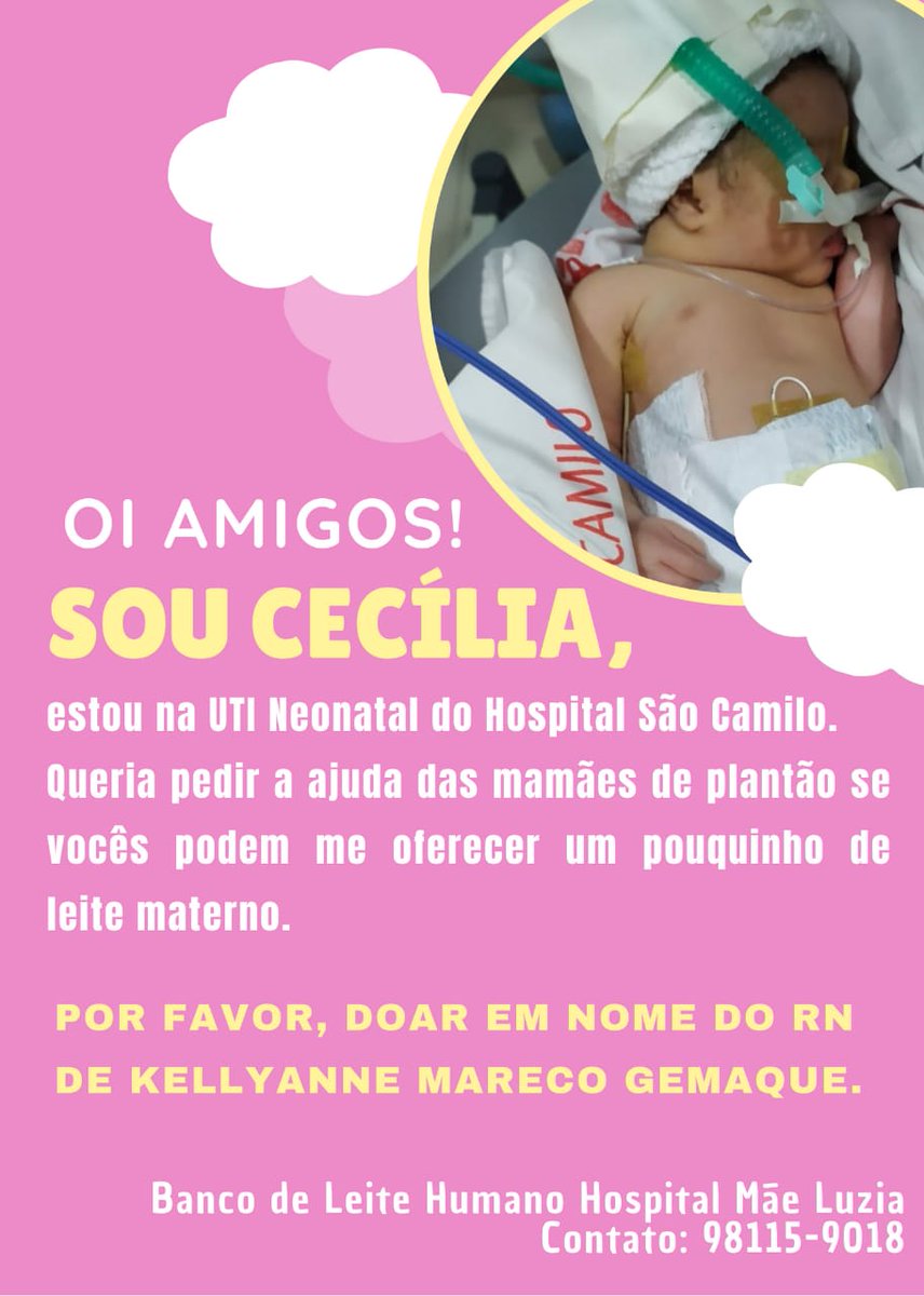 alynekaiser's tweet photo. Mamães tuiteiras,  vamos ajudar a Cecília? https://t.co/VnVzAmvBAk