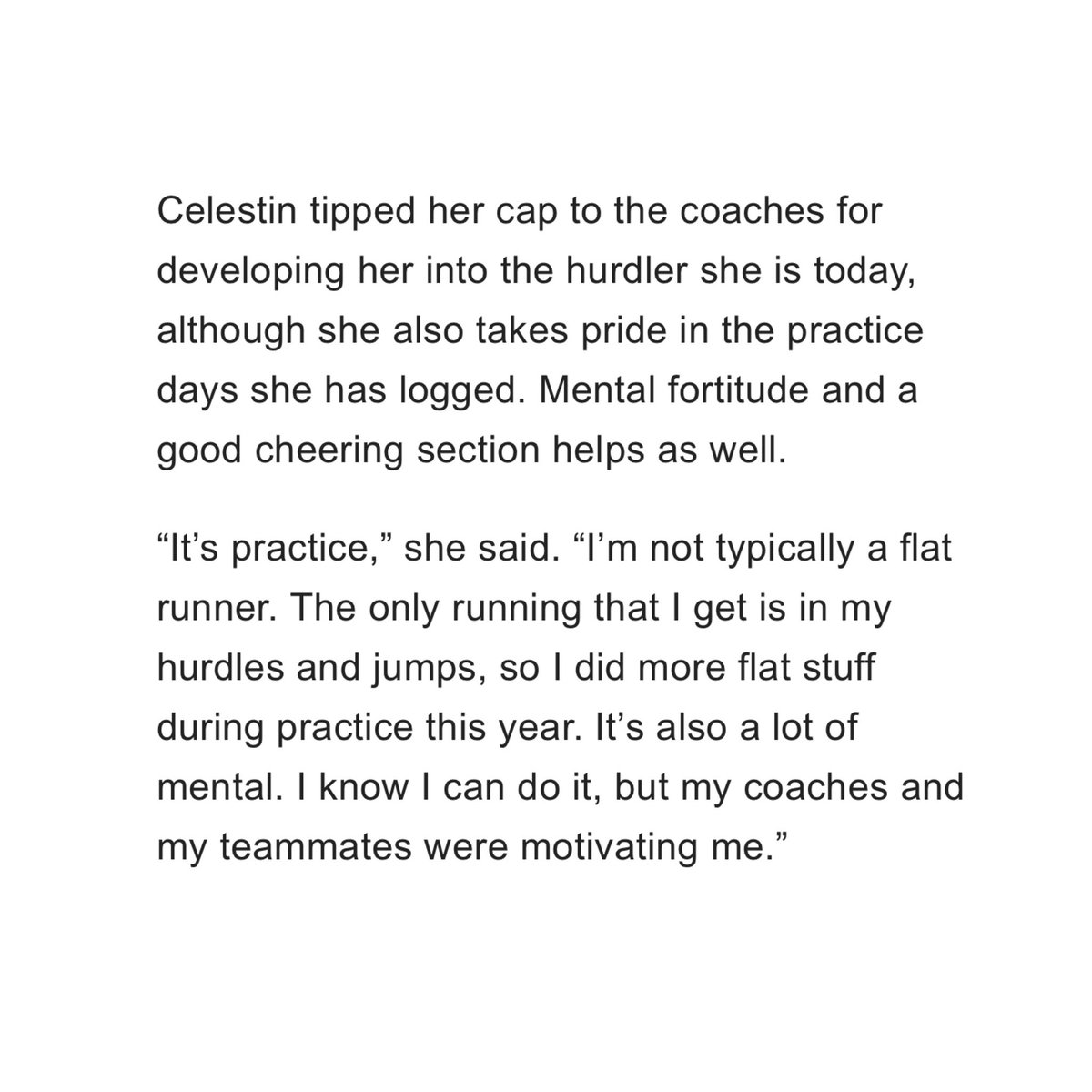 WOHSXCTF's tweet photo. Congrats again to Andree on her School Record and weekend performance. Congrats to the #FieldEvent Squad who has been #BeastMode ALL Season - #Jumps &amp; #Throws 💪. Enjoy the weekend then back to work on MONDAY - #GroupIV Championships on deck! https://t.co/NDNCehOkvZ