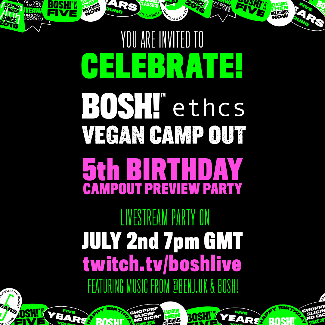 VeganCampOut's tweet photo. Come party with us, @BOSHTV &amp; @ETHCS_ on July 2nd! 🎈

Expect garage, electronic housey beats with big party baselines and heavy vocal party vibes, and maybe even a bit of jungle to finish 💃 

7pm until late

https://t.co/21L1d0ZtZr on July 2nd! 🎧 https://t.co/qHqzzXYJHr