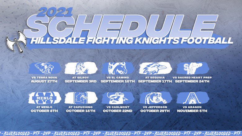 KNIGHTSFBcom's tweet photo. Let’s Go!!!

🚨🚨Schedule Release🚨🚨

2021 
Hillsdale Fighting Knights 
Football

#BLUEBLOODED
#PTF
#DYP

Thanks to @CoachVerstegen https://t.co/mJWEf1UM2s