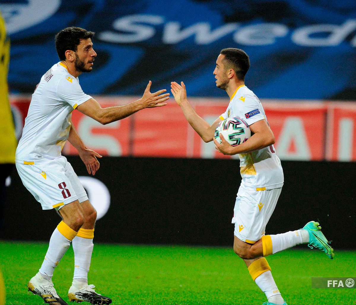 ArmenianFootbal's tweet photo. FT: Sweden 🇸🇪 3-1 🇦🇲 Armenia

Vahan Bichakchyan scored his first goal for NT!

Good 2nd half, but overall the opponent was very mature and outclassed our team! 

#SWEARM https://t.co/j9A624nIg0