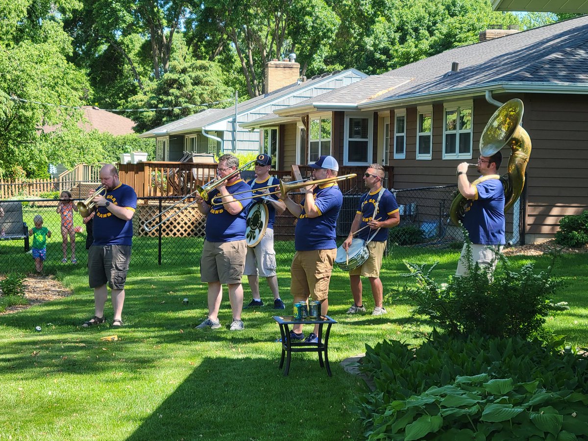 It's nice to hear live music again, even better when it's in your backyard! @jackbrassband #happybirthdayconnie
