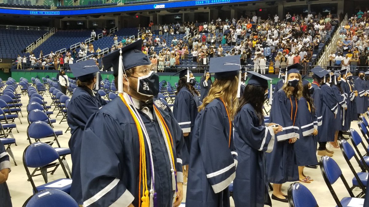 The <a href="/NEGuilfordHigh/">NE Guilford High</a> graduation ceremony is underway. Together, the class accrued 35,436 service-learning hours! #GCSGradsSoar21