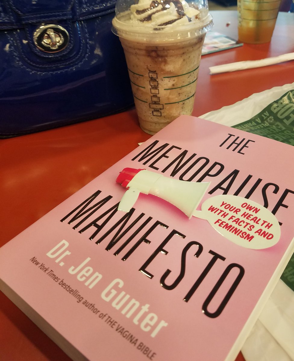 Got my java chip and my @menopausemanifesto by @DrJenGunter . 

And yes I am going to read it right out in open!