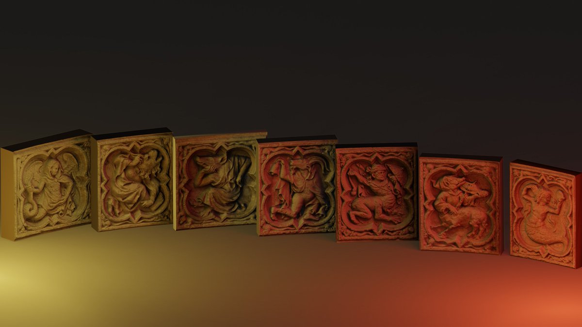 OfficialTaranne's tweet photo. Quelques monstres de la #cathedrale de #Rouen. #3D #blender #Photogrammetry https://t.co/rNqF5evnNC