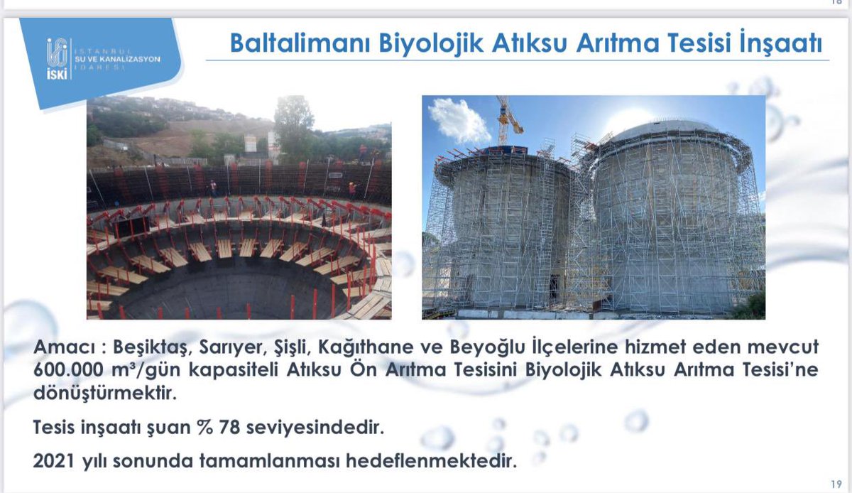Denizlerimizi korumak için çalışıyor, İstanbul’u ve tüm Marmara’yı koruyoruz. Çok yakında, biri kapasiteyi 400 bin m³ artıracak ileri biyolojik, diğeri 600 bin m³’lük kapasiteye sahip biyolojik olmak üzere 2 yeni atıksu arıtma tesisimiz hizmete girecek.