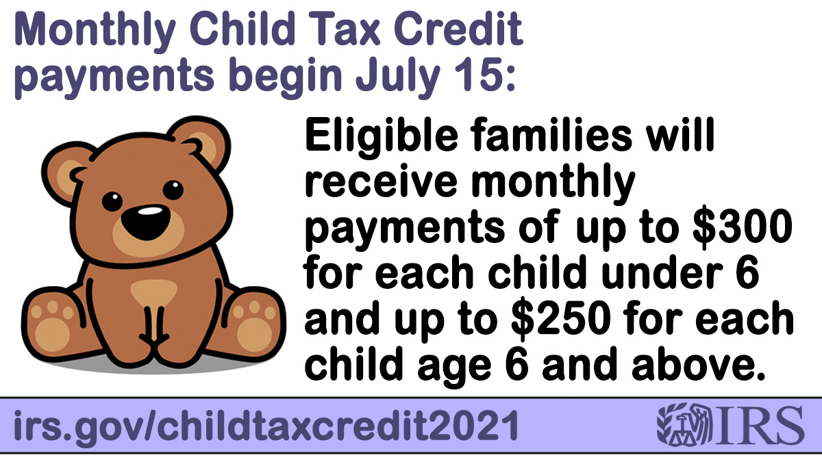 IRSnews's tweet photo. While most taxpayers won’t need to take any steps, @USTreasury and #IRS are working to make more families aware of their eligibility for monthly #ChildTaxCredit payments. Help spread the word. https://t.co/X085xjOZka https://t.co/0hOyXS4g4j