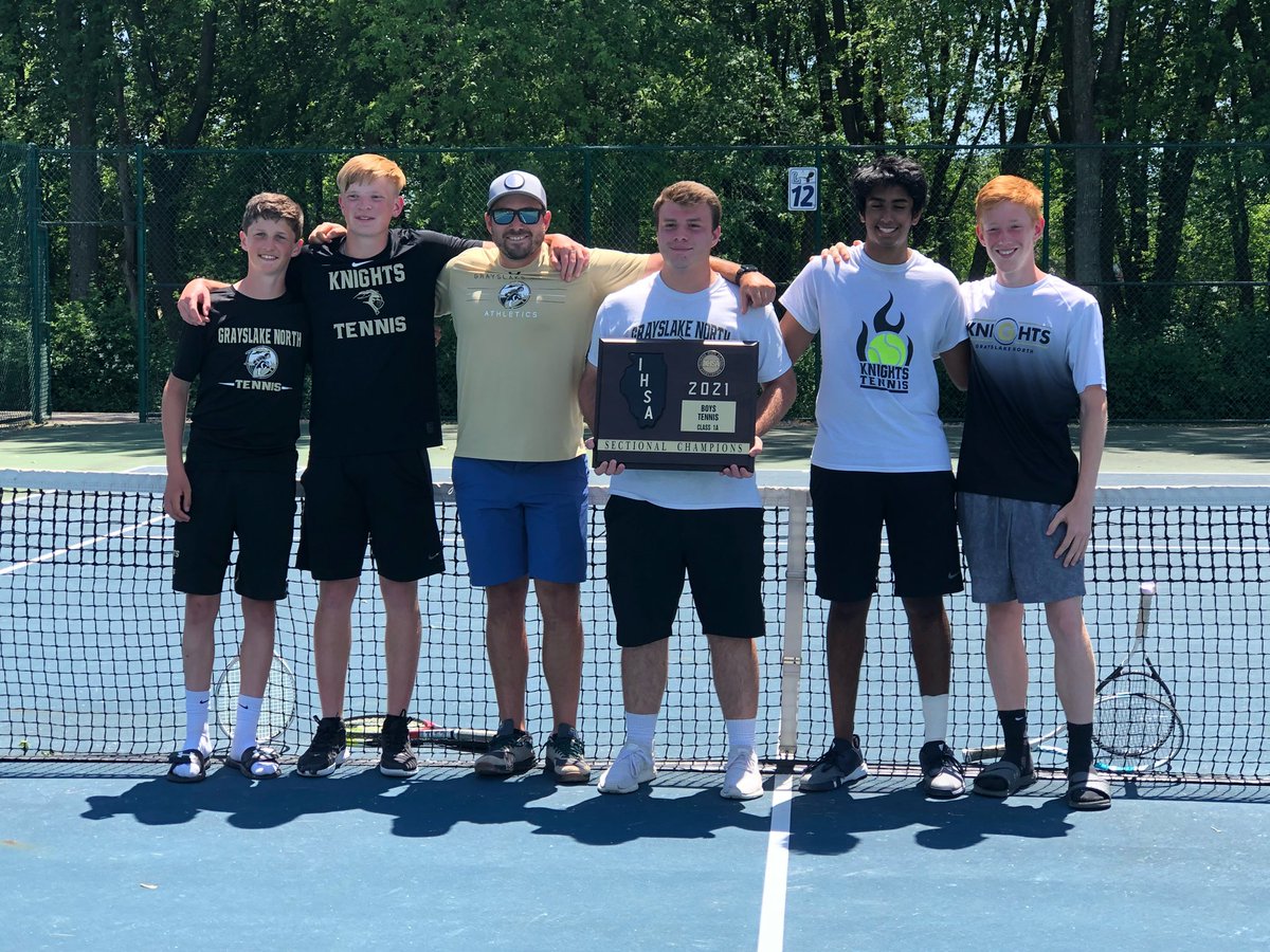 2021 sectional champs!!! Christian Abban 1st, Dylan Clausen 2nd in the singles bracket. Jacob Marshall and Varun Gullapalli 3rd in the doubles bracket. Well done boys!! All 4 will be playing in the state tournament next Thursday! <a href="/GNHSTennis/">GNHS Tennis</a> <a href="/GNHSAthletics/">GN Knights Athletics</a>