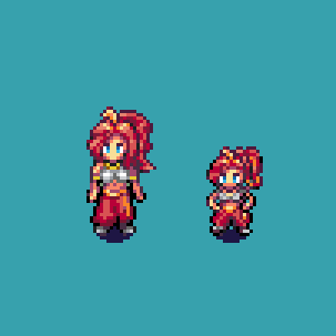✨Happy #ScreenshotSaturday Dreamers✨

Posting a bit late today but wanted to show off the progress on a design for a character I've been improving overtime

For fun I created a chibi design of her, not sure if I will end up using it though 🤔

#GameDev | #IndieGame | #Pixelart