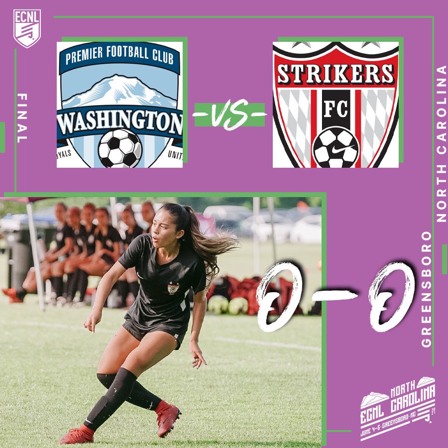 ECNL Girls (@ecnlgirls) on Twitter photo The final whistle sounds and our last featured match will end in a scoreless draw.
It was a day for defenders for both <a href="/Strikers_FC_SC/">STRIKERS FC SC</a> U17s and <a href="/WAPremier/">Washington Premier F.C.</a>. Time to hydrate and rest up! #ECNLNC The final whistle sounds and our last featured match will end in a scoreless draw.
It was a day for defenders for both <a href="/Strikers_FC_SC/">STRIKERS FC SC</a> U17s and <a href="/WAPremier/">Washington Premier F.C.</a>. Time to hydrate and rest up! #ECNLNC