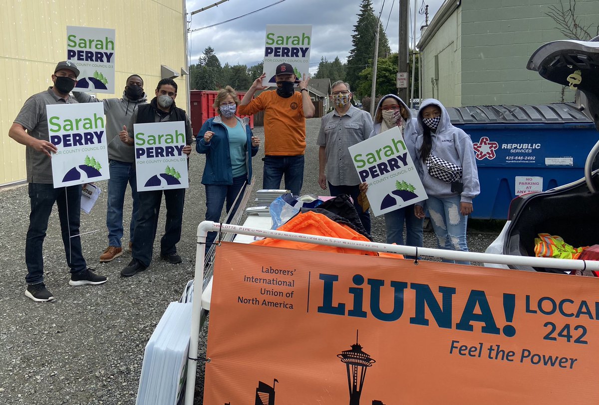 Thank you LiUNA for turning up and turning out for #TeamSarah in North Bend today!!! ♥️🇺🇸🙏🙌