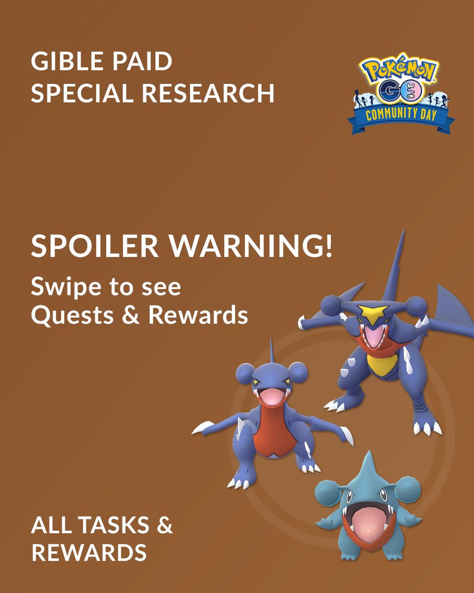 Couple Of Gaming The Gible Community Day Already Started In Several Regions And Here Are All The Steps For The Optional 1 Usd Just A Nibble Special Research Available For