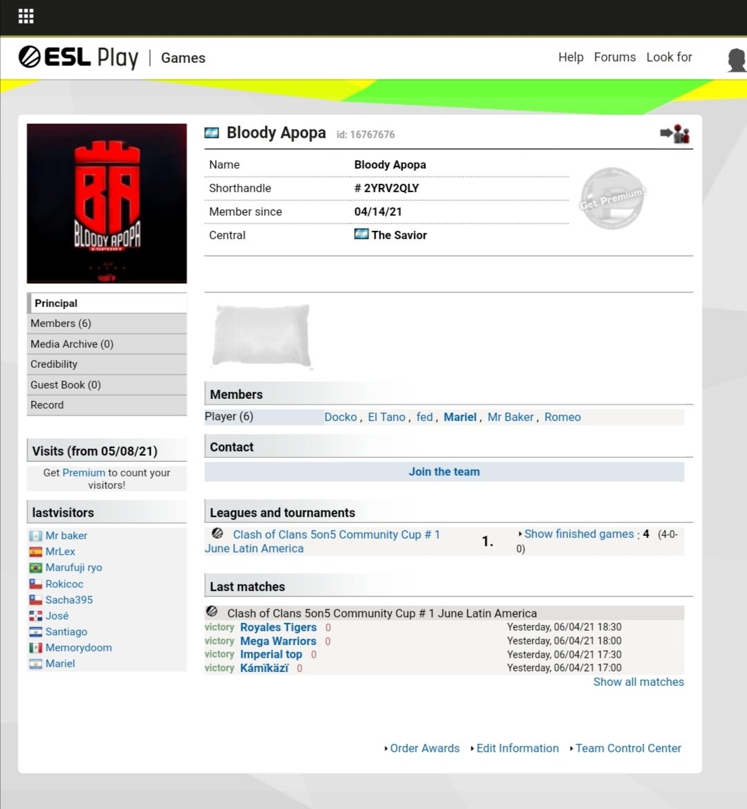 Mi debut en <a href="/ESLlatam/">ESL Latinoamérica</a>
Nice Team
4 - 4 🔥
Op <a href="/Bloodyapopa/">BLOODY APOPA</a> 👏🏻