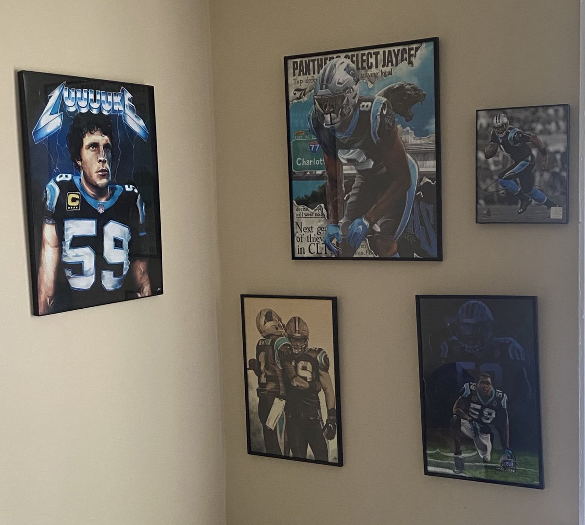 Brett_Austin9's tweet photo. Been doing some decorating in between periods. Can’t wait to add to it. #KeepPoinding @thatpunkpanther https://t.co/CLw5dWQYet