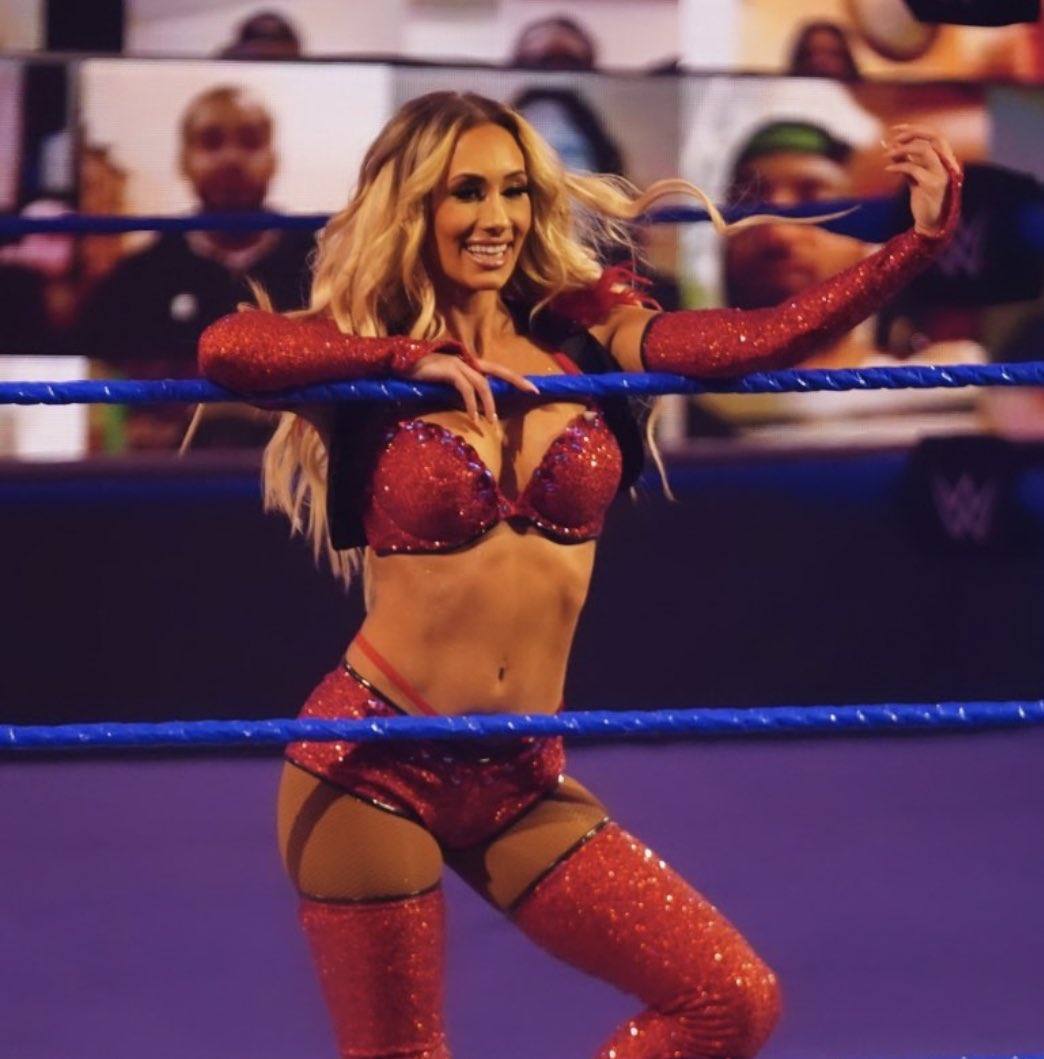 WWE Star Carmella Channels 'Hotter Than Hell' Vibes In Red Dress ...