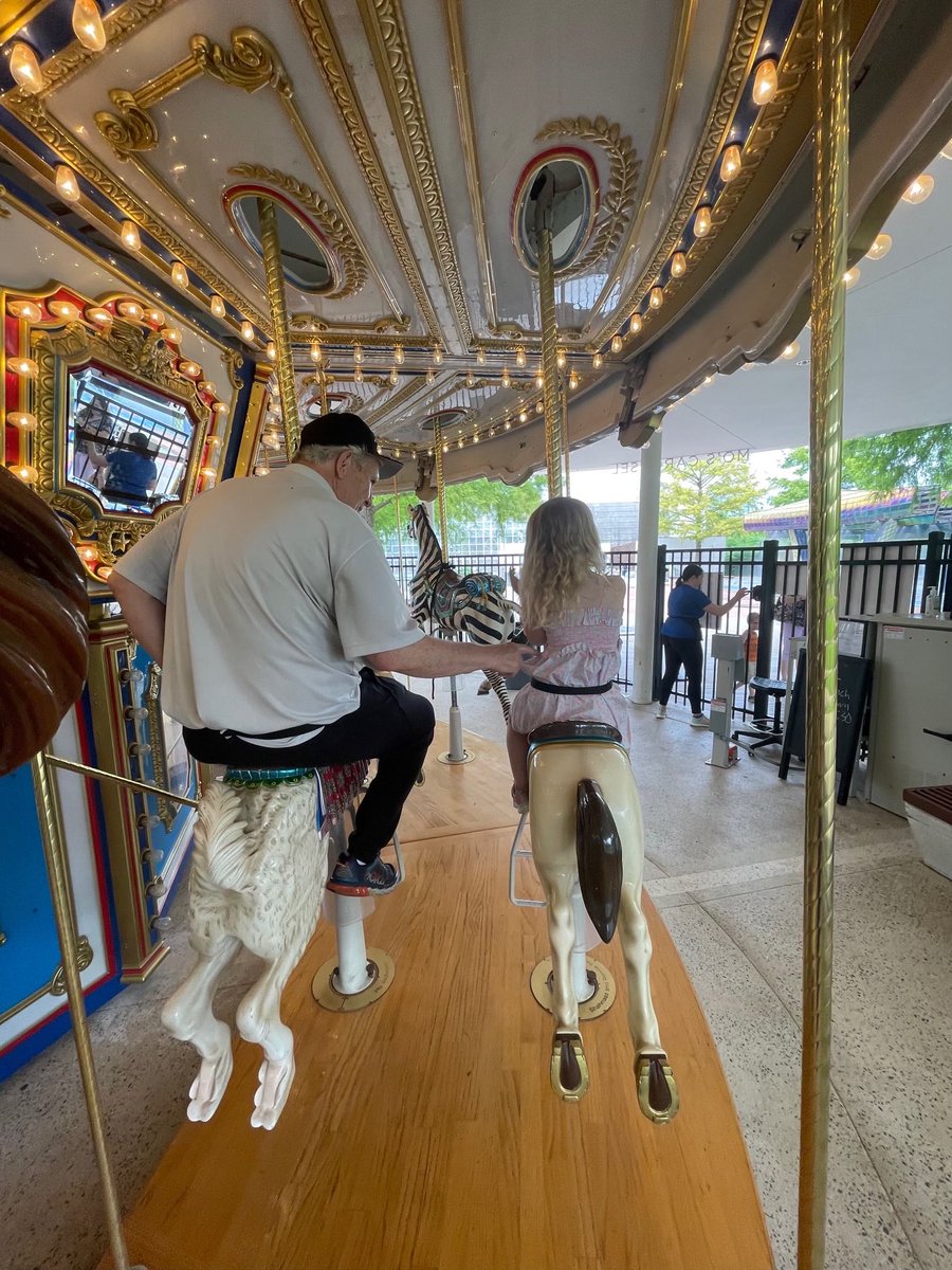 MikeCTurpen's tweet photo. Spent the day on the Myriad Gardens Carousel riding every single horse/dragon/rabbit that Wren Kira Turpen directed me to ride; Susan bought a season pass and Wren and I rode and rode (yes, in circles) for two hours...seriously; another great day in paradise! https://t.co/K9anTj9ZHJ